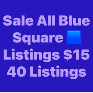 🟦Sale All Blue Square 🟦 Listings $15 40 Listings, *FIRM ON PRICES*